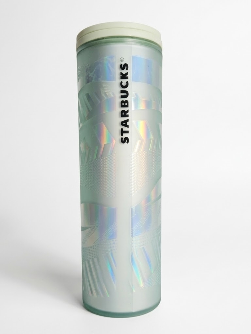 Starbucks 16oz Tumbler Iridescent Mint Holographic Palm Leaf Grande Cup